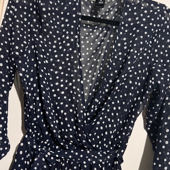 Kate and Lily Navy Polka Dot Dress 6 - Picture 2 of 10